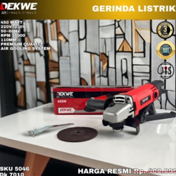 favorit] PROMO Gerinda tangan 4inch DEKWE type DK7010 listrik LOW WATT