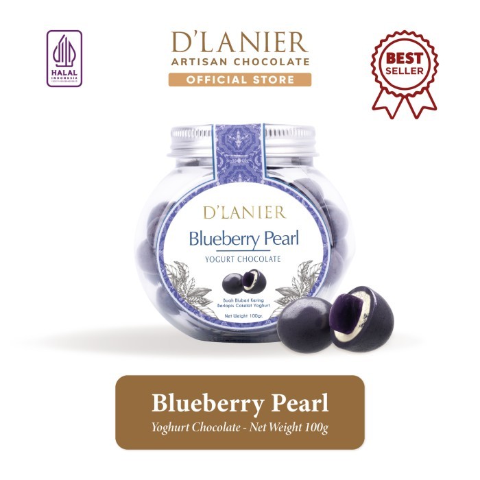 

D'Lanier Blueberry Pearl with Yogurth Chocolate (100gr) PROMO SPECIAL