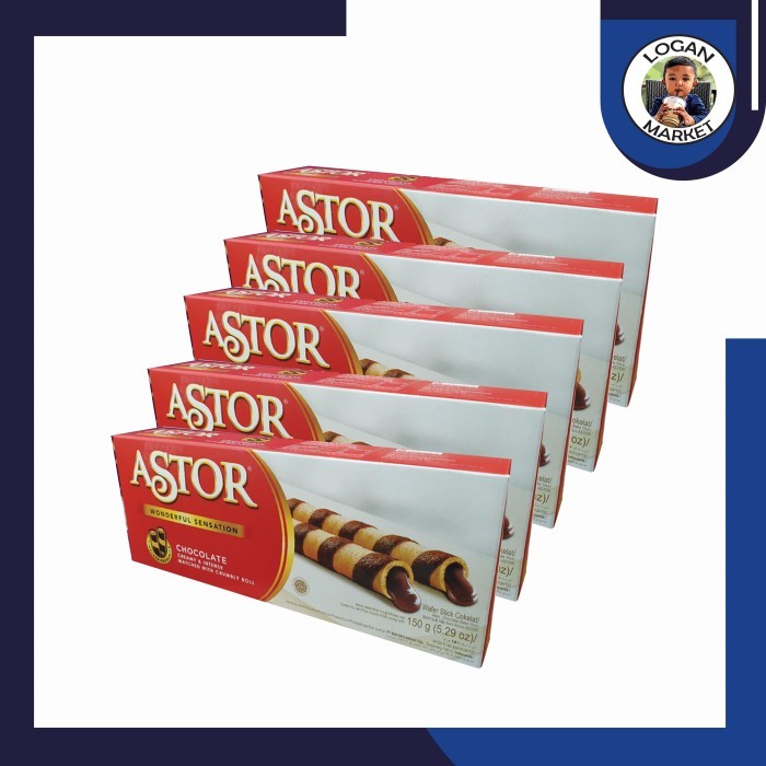 

Paket Astor Kotak Box Coklat Wafer Stick Stik 5Pcs x 150gram 150 gram PROMO