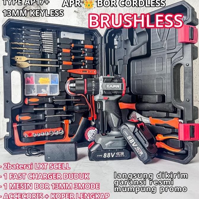 +++++] Bor Cordless APR JAPAN 42V 13mm Garansi 3 tahun AP20 Japan Chuk Besi