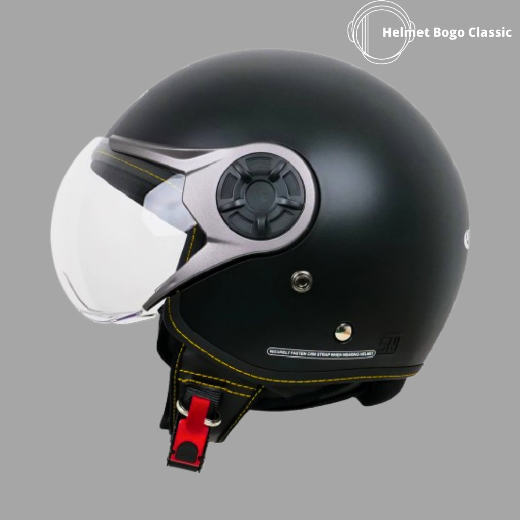 Murah Helm Retro Yr Kaca Pilot Original Sni Dewasa Pria Wanita Couple Full Leher Half Face Sport