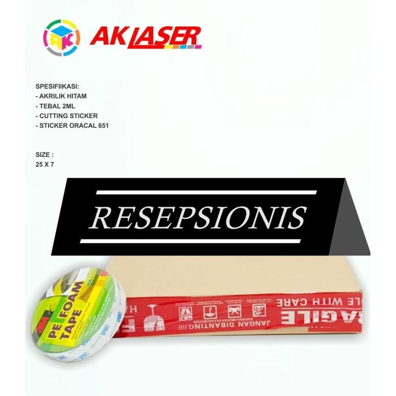 Sale Akrilik Sign Papan Nama Meja Resepsionis