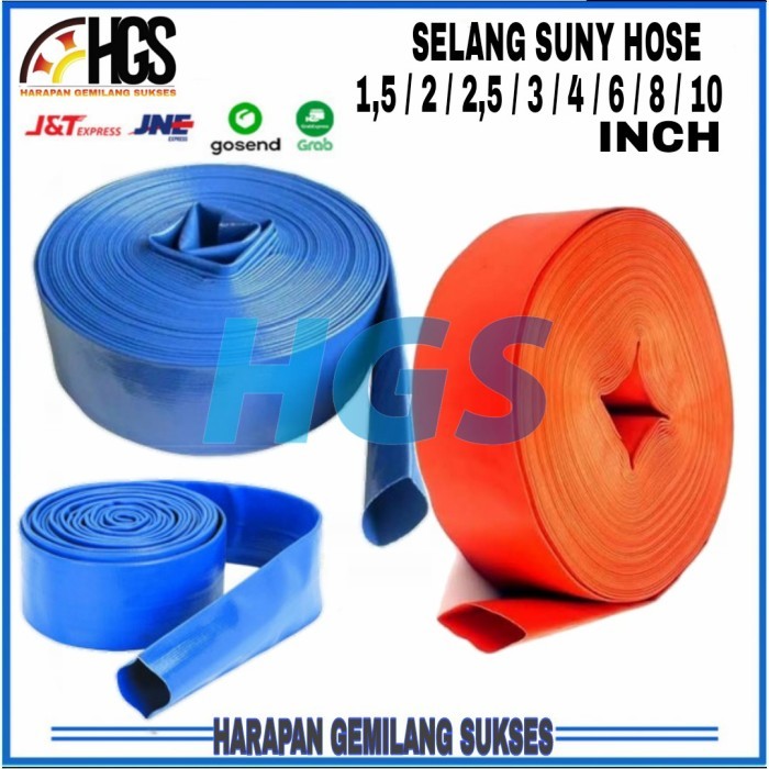 TERLARIS Sunny Hose / Selang Pembuangan Pompa Air 2 inch Per 1 Roll 50 Meter