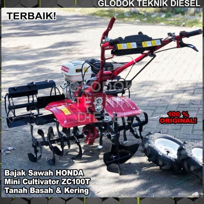 MESIN TRAKTOR TRACTOR MINI TILLER CULTIVATOR HONDA OSHIMA ZC100T BAJAK SAWAH LADANG KEBUN TANAH BASA
