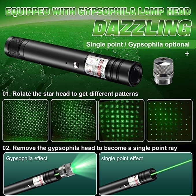 Laser Penunjuk Pointer Hijau 303 Jarak Jauh Green Laser Pointer 303A