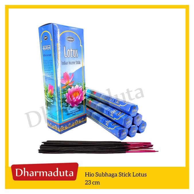 #####] Hio Subhaga Stick Lotus 23cm Dupa India Hexagonal Wangi Aromatheraphy