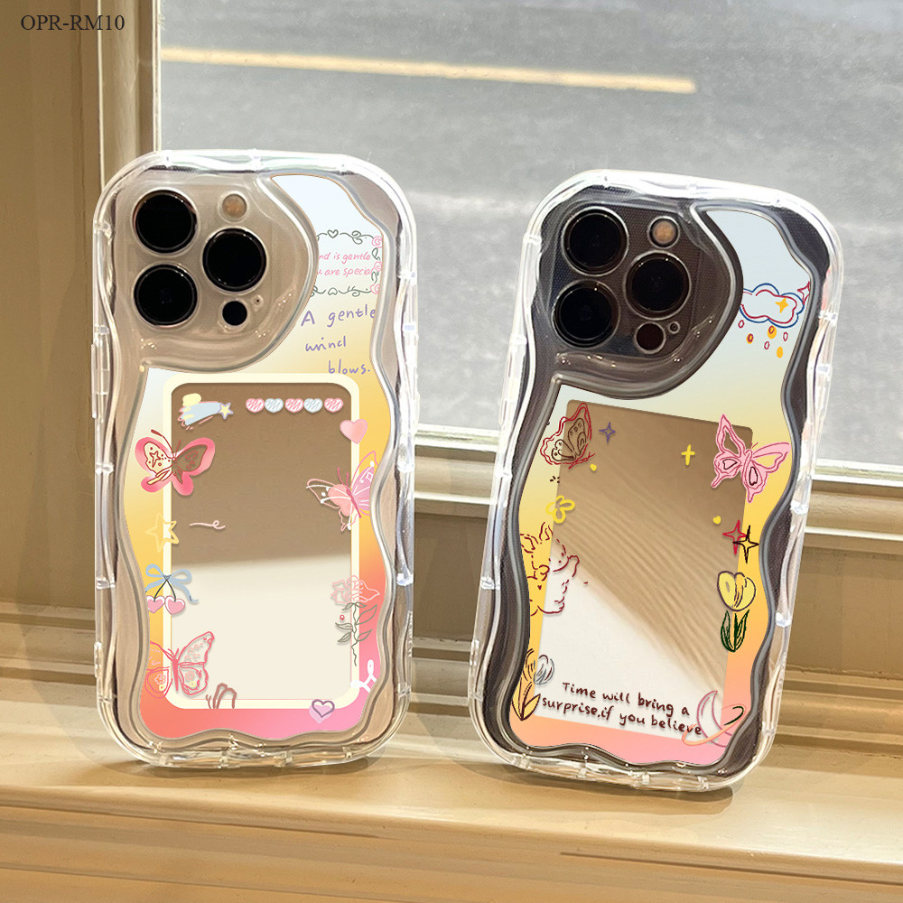 Casing Hp Untuk Realme 14 14T 12 10 8 7 7i 6 6i 5 5i 5S 2 C17 Pro Plus 5G Mirror Cassing Phone Case 
