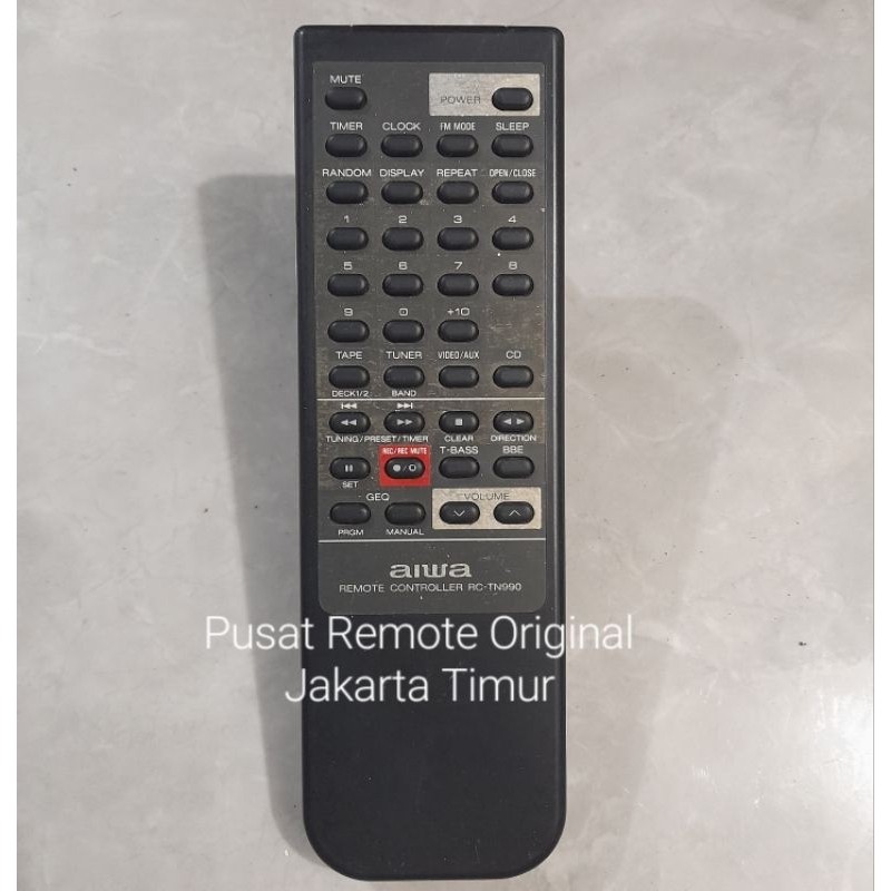 REMOTE REMOT DVD COMPO AIWA RC-TN990 ORIGINAL ASLI