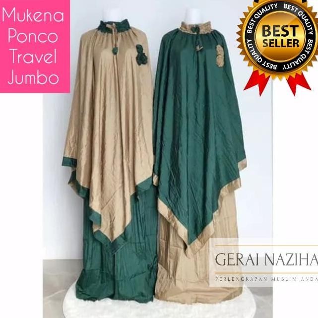 Mukena Parasut Jumbo Ponco Travel Pocong Traveling Elegan Termurah