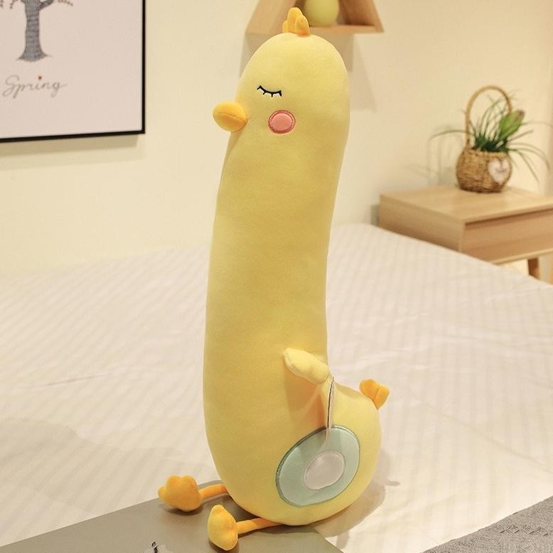 LKJ Guling Karakter Boneka Ayam Kuning Lucu Bahan Halus Lembut Hadiah Ulang Tahun Anak Ukuran 70 cm