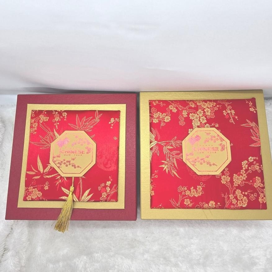 

BR - Cake Box standar cheongsam imlek 22x22x8cm / kotak kue lapis legit / hantaran CNY TERLARIS