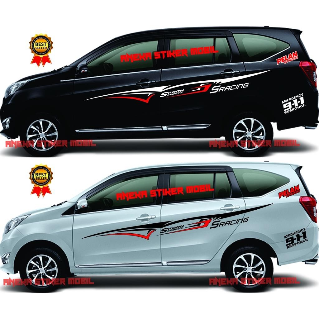 Stiker Mobil Sigra Cutting Stiker Mobil Daihatsu Sigra Striping Body Mobil Sigra Aksesoris Mobil Sig