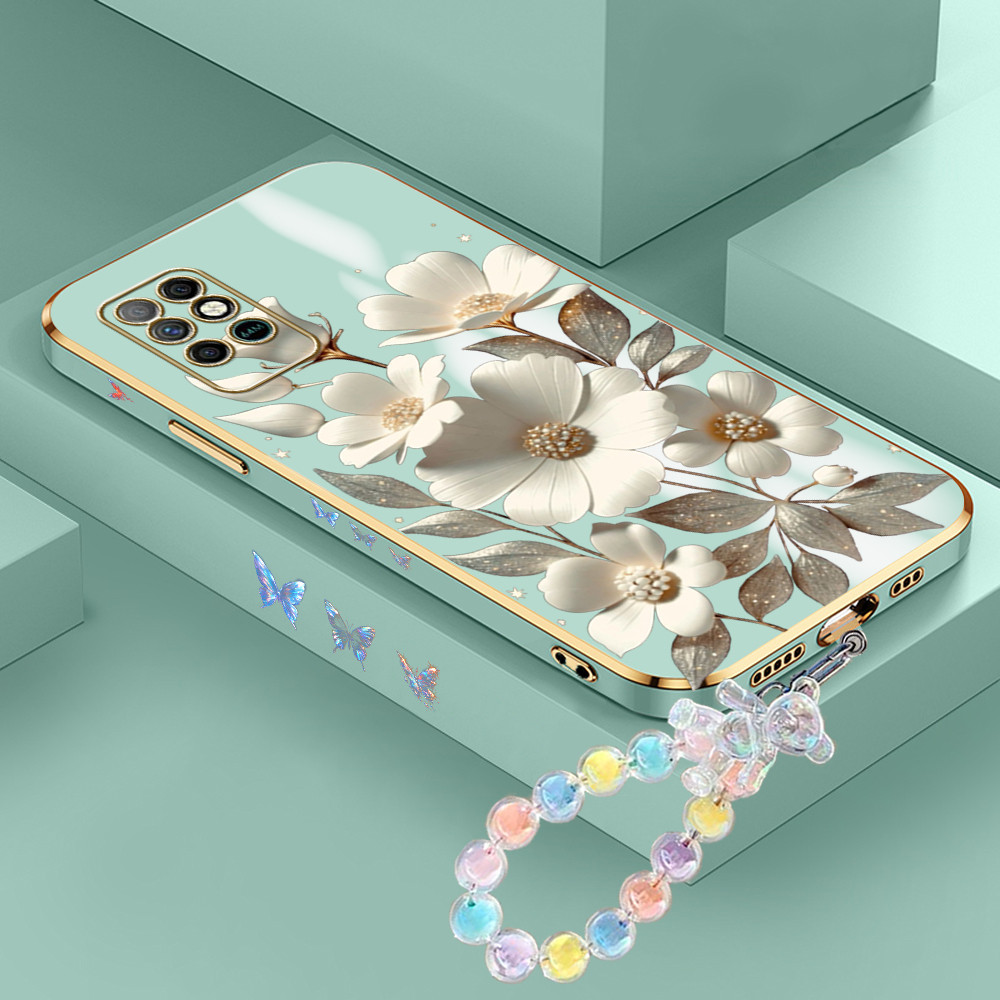 [Pengiriman Jakarta] Infinix NOTE 8 10 Pro 11 NFC 12 G88Casing Ponsel Bunga Putih  Lunak Pelapisan M