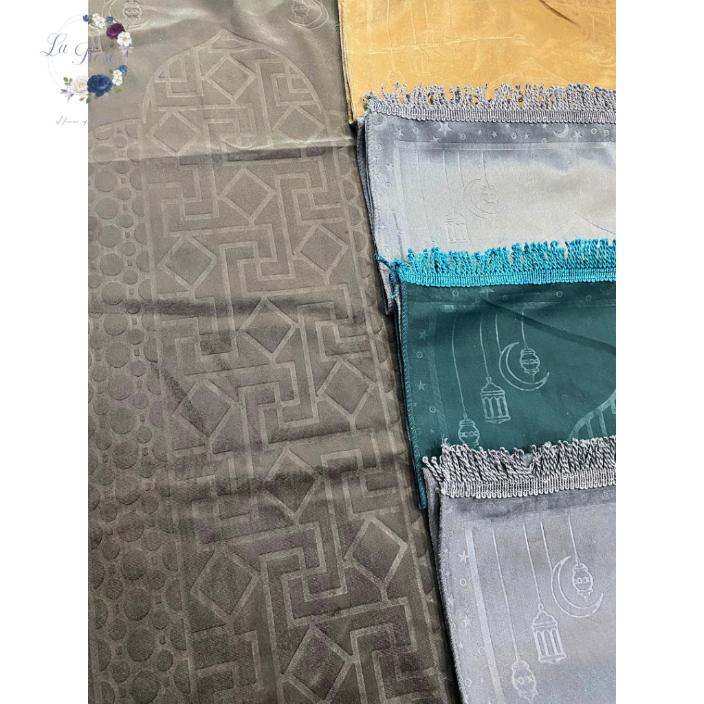 Tahan Lama Sajadah Suede Merek Sajadah Arbain Motif Polos High Quality Sajadah Traveling Sajadah