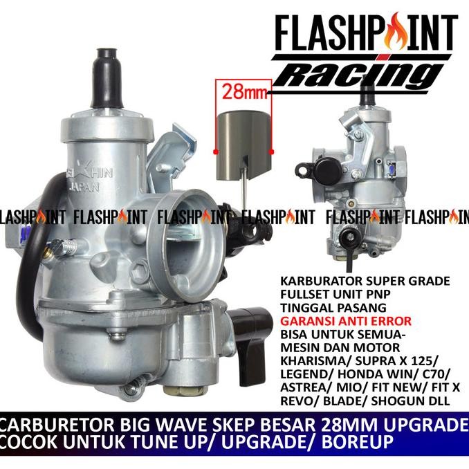 BARU KARBURATOR SKEP BESAR UPGRADE POWER UP 28 MM 28MM SUPRA KARISMA SUPRA
