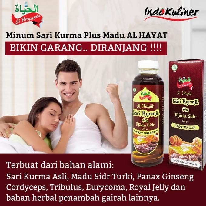 

Baru Sari Kurma + Madu Sidr Kejantanan Tongkat Pria Sejati 300 Gr Al Hayat