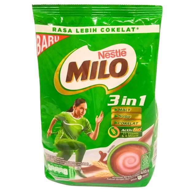 

S21096 MILO 3IN1 CHOCO DRINK 400GR MAJU BERSAMA (20250313)