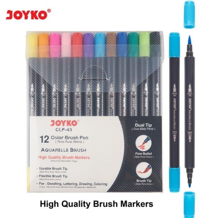 

TERBARU Joyko Aquarelle Color Brush Pen Pena Kuas CLP-43 12 Warna