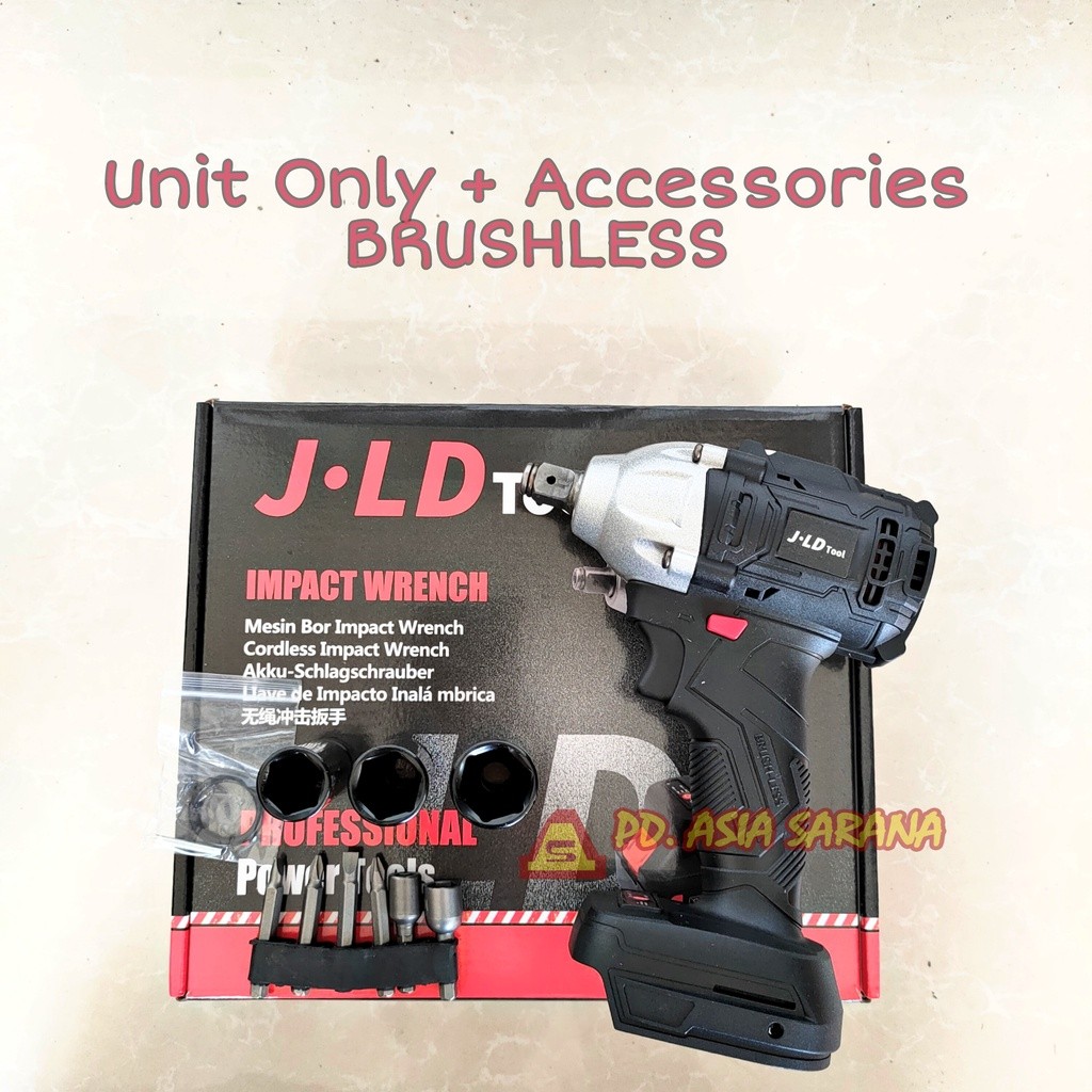 [UOL] Cordless Impact Wrench 48S JLD Brushless 48Vf Mesin Bor Baut