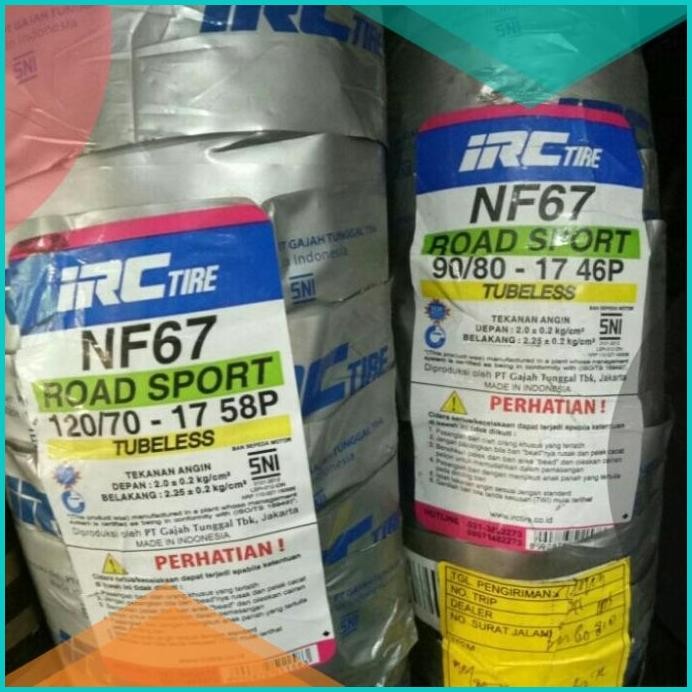 Ban irc 90 / 80 - 17 nf67 tubless 07D35Z4 readystock