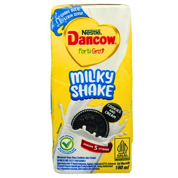 

S24603 DANCOW FORTIGRO MILKY SHAKE COOKIES AND CREAM SUSU UHT 180ML MAJU BERSAMA (20250322)