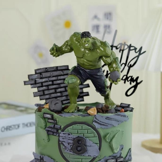 FIGUR SET MAINAN ACTION FIGURE HULK JUMBO/CAKE TOPPER MARVEL HULK JUMBO PREMIUM