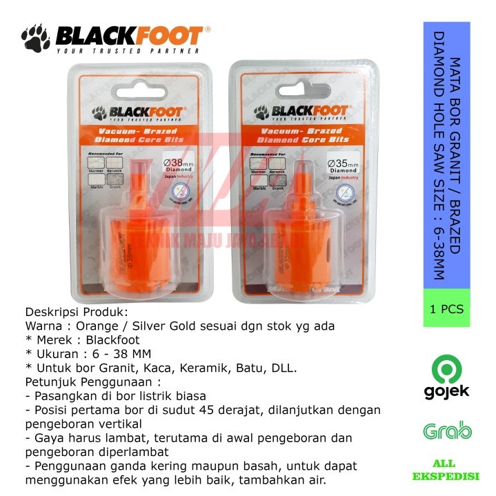 BLACKFOOT Mata Bor Granit Diamond Hole Saw 35MM 38MM