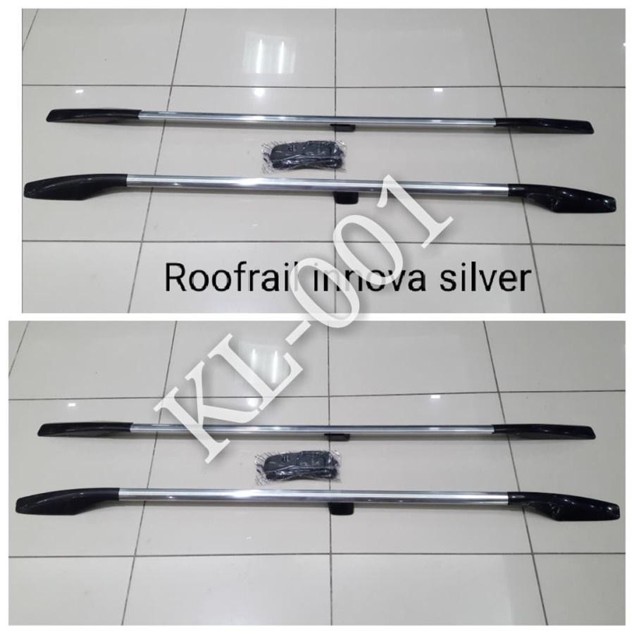 Roofrail Roof Rail Variasi Atas Kap Mobil Toyota Innova Lama/New/Grand Warna Hitam Dan Crom