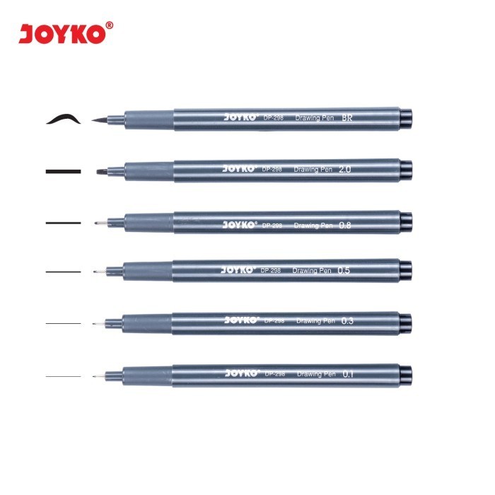 

Joyko Drawing Pen Set Calligraphy / Spidol Pena Gambar 6Pcs Dp-298S
