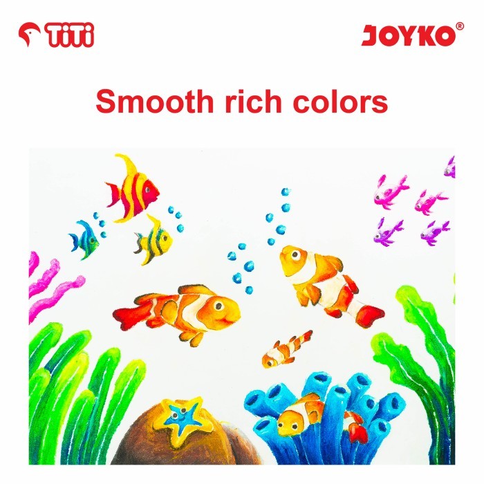 

Joyko Titi Crayon Oil Pastel / Krayon Minyak Joyko 12 Warna Op-12S