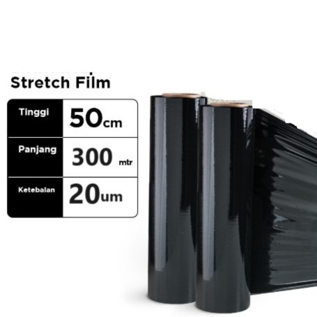 

HOT SALE! PLASTIK WRAPING HITAM / Stretch Film 50 CM X 300M GROSIR MURAH