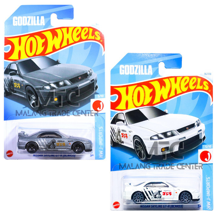 READY Hot Wheels Nissan Skyline GT-R BCNR33 Godzilla Putih D 2024 G00D QU4LITY