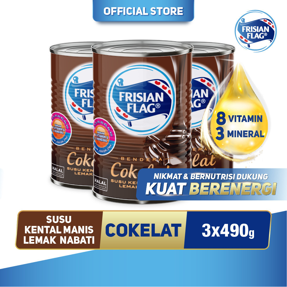 

Frisian Flag Kental Manis Cokelat Kaleng 490gr - 3 Pcs