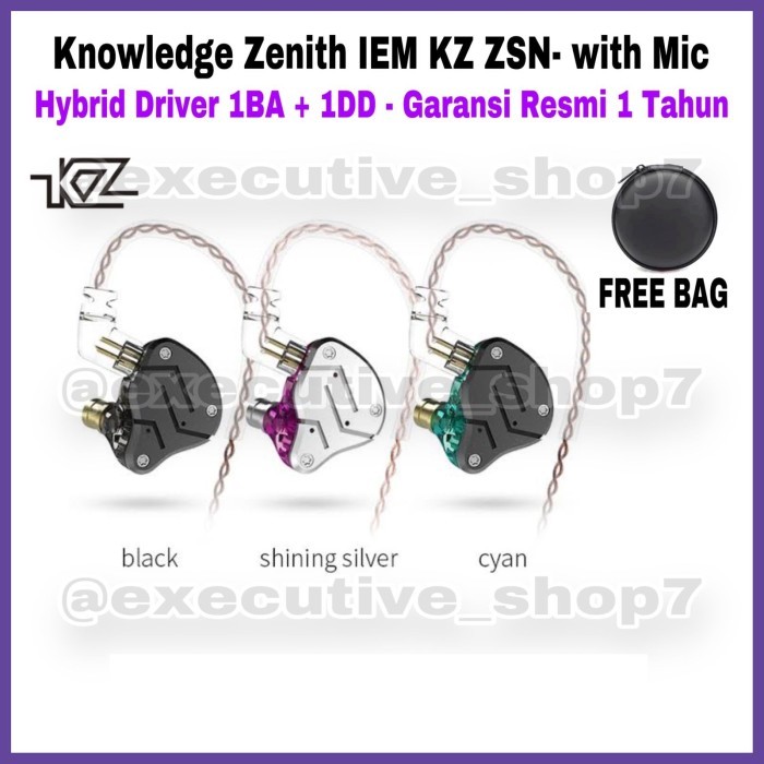 Proses Cepat Earphone Knowledge Zenith Kz - Zsn Iem 1Dd+1Ba
