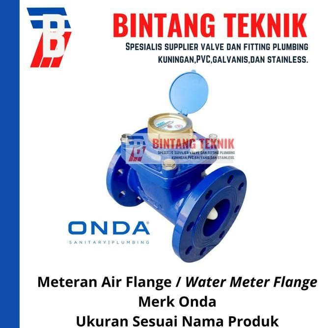 Meteran Air Flange 3" Inch Onda