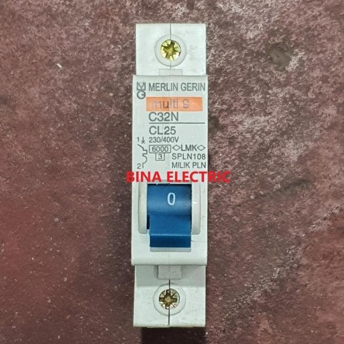 Promo MCB Multi9/Multi 9 Merlin Gerin C32N CL32 32A 1P Pala Biru COD