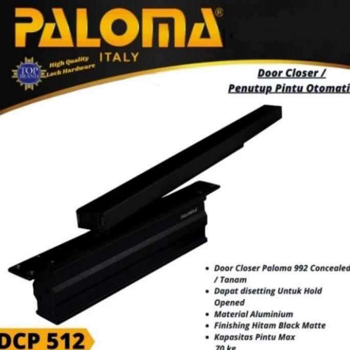 Paloma Door Closer Tanam Hitam || Dcp 512