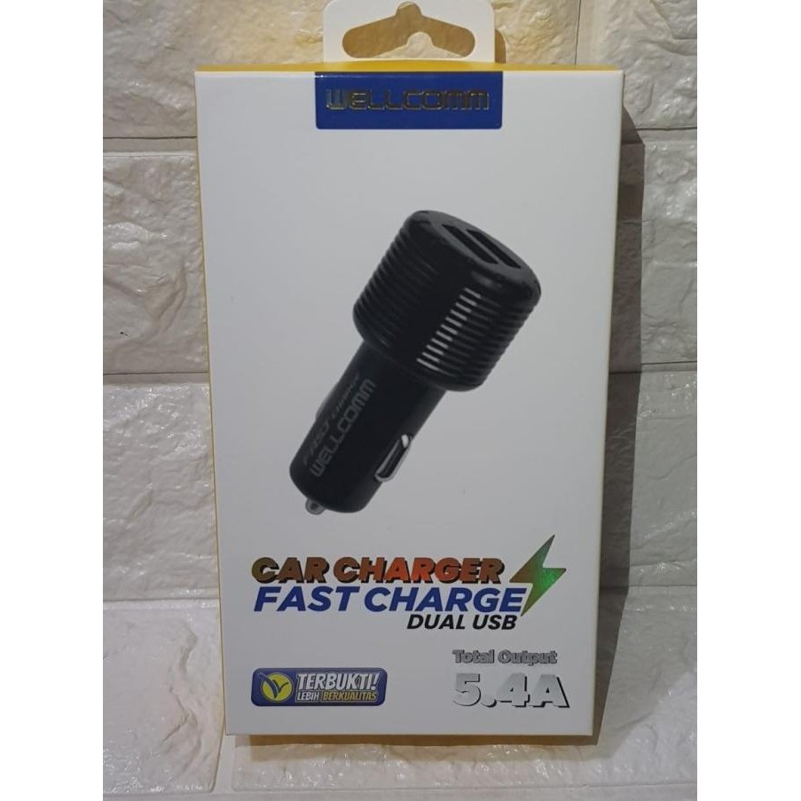Charger Mobil Fast Charging Wellcomm 2 Usb - Car Charger Dual Usb Fast