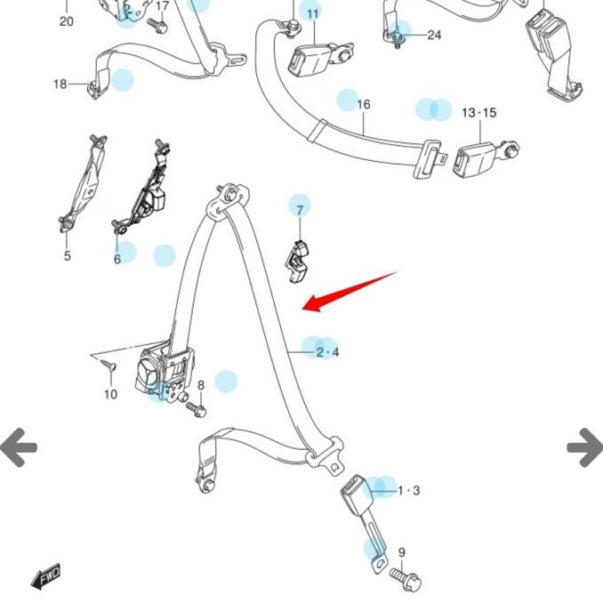 Promo Seat Belt Suzuki Ertiga 2016 2017 Ori Sgp