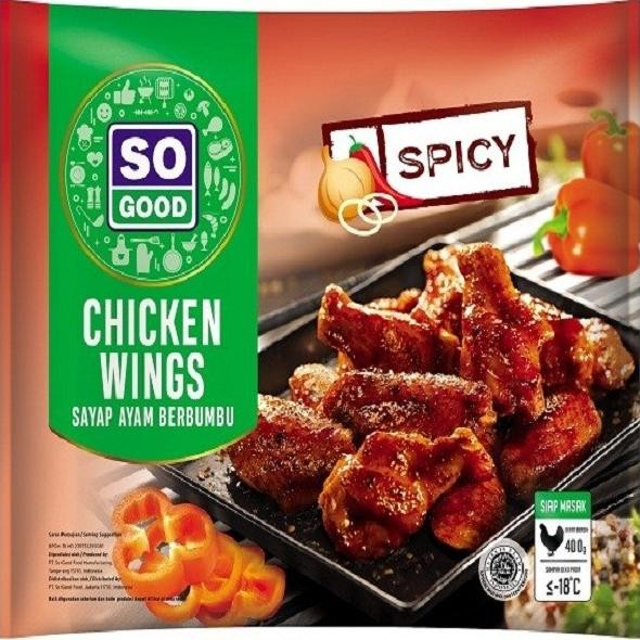 

diskon! spicy chicken wings so good 400gr sayap ayam pedas bumbu pedas halal