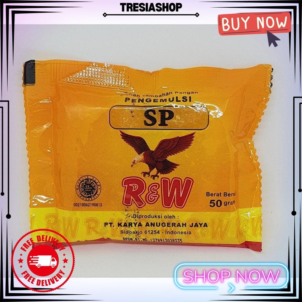 

Emulsifier Kue/Pengemulsi Kue/ Sp 50 Gr R&W Rajawali Bj Termurah