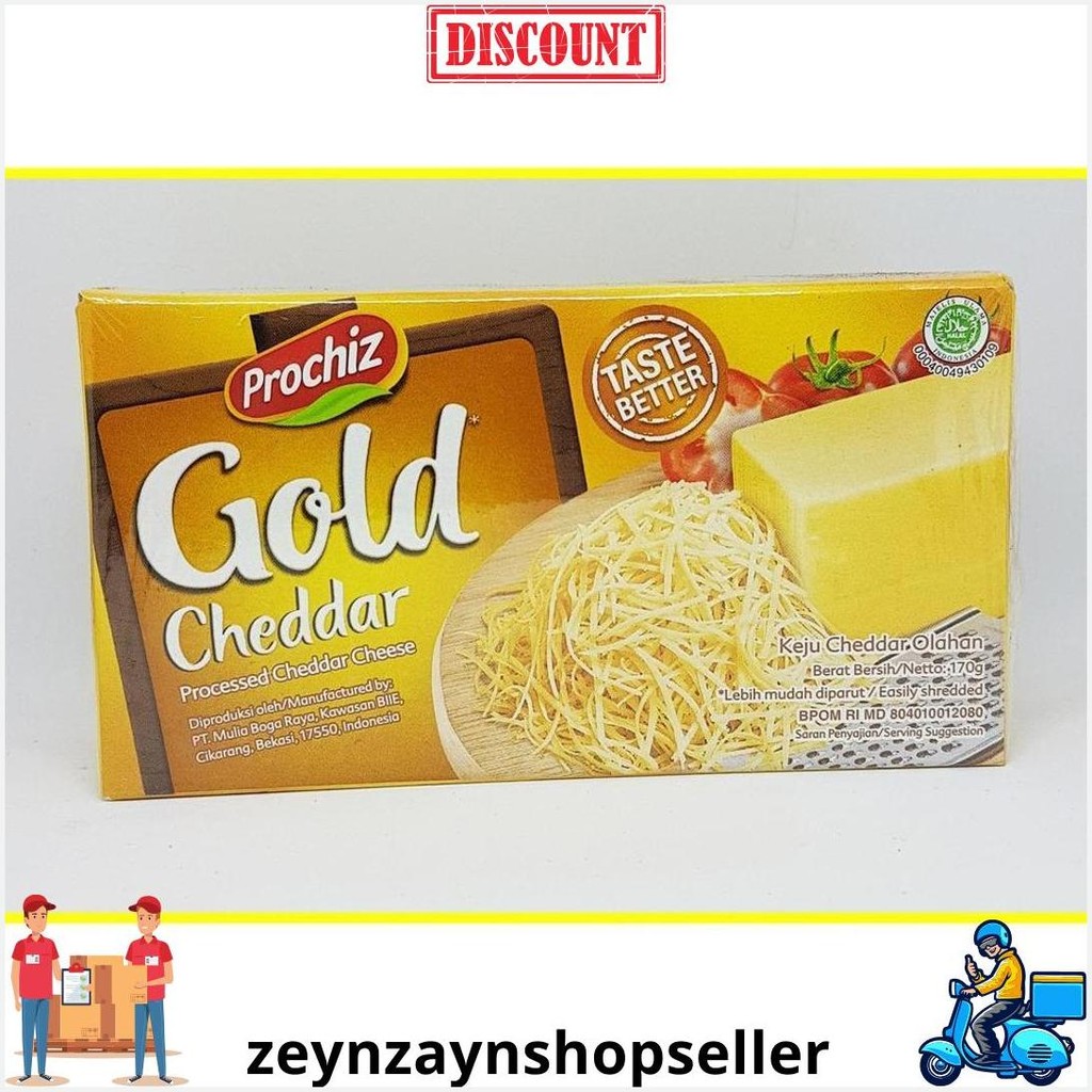 

Keju Prochiz Gold Cheddar 170 Gr Gratis Ongkir