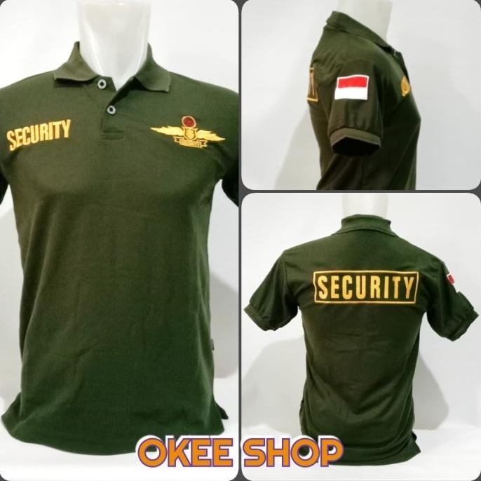 

diskon! kaos baju kaos polo shirt security army logo wings