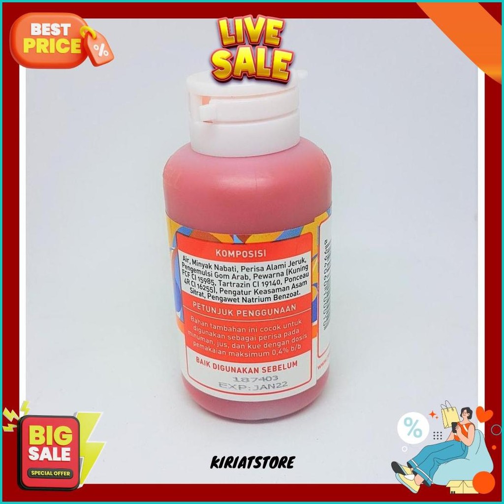 

Perasa Dan Pewarna Red Bell Rasa Orange Base Special 55Ml Bisa Cod
