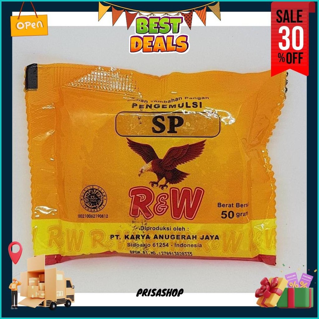 

Emulsifier Kue/Pengemulsi Kue/ Sp 50 Gr R&W Rajawali Cod