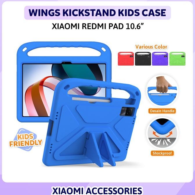 

diskon! xiaomi redmi pad 6 10.6 inch case anak lucu robot stand wings cover