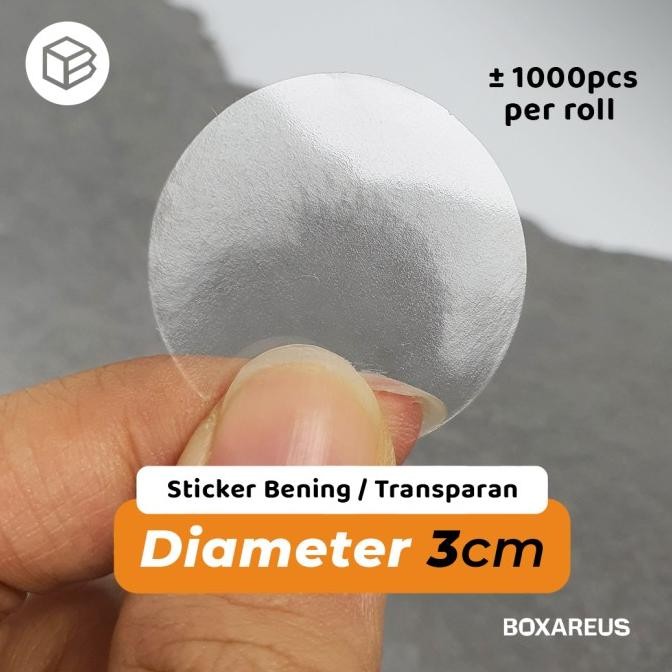 

Sale Stiker Transparan Polos Bening Bulat Bundar Diameter 3Cm - Stb 3B