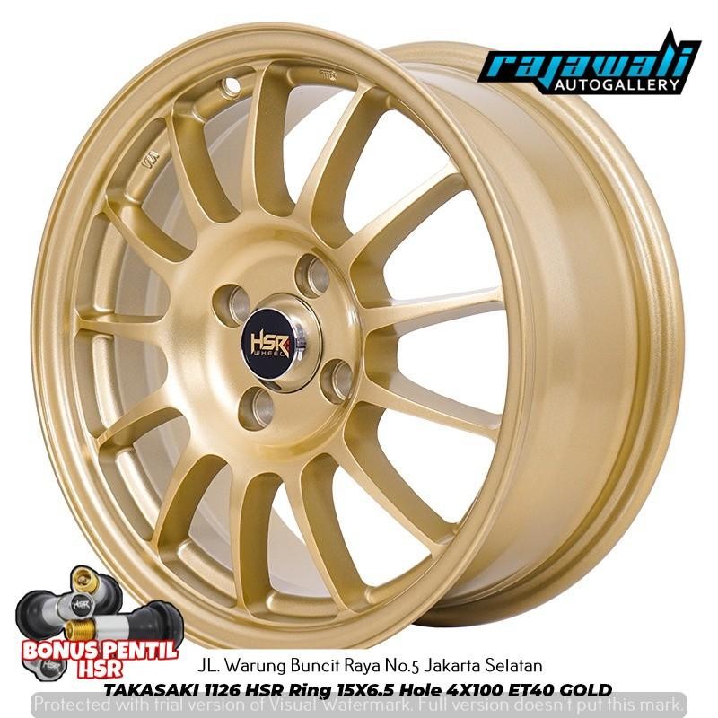 Velg Pelek Racing Murah Ring 15 R15 Brio Agya Ayla Calya Sigra Jazz Vtec - Type Takasaki Gold