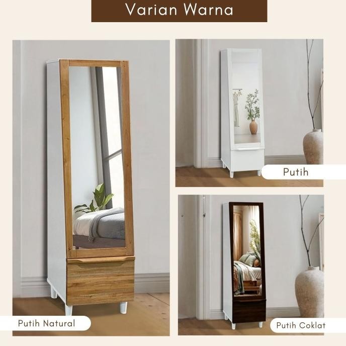 Lemari Rias/ Meja Rias/ Lemari Pakaian Cermin/ Cermin Full Body/ Standing Mirror Cabinet MR CA 40