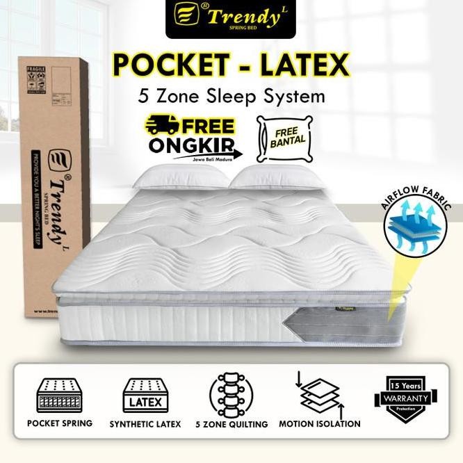 Trendy Pocket Spring Latex - Kasur Spring Bed Vacuum Press Roll